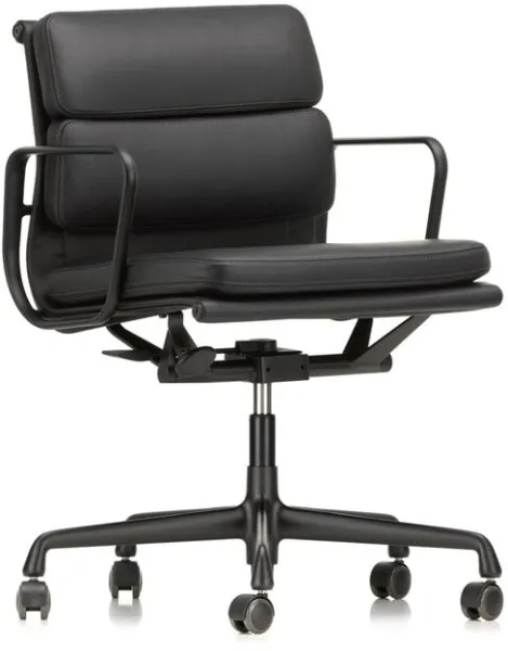 Vitra Soft Pad EA 217 Kontorstol Med Swivel & Armlæn Nero